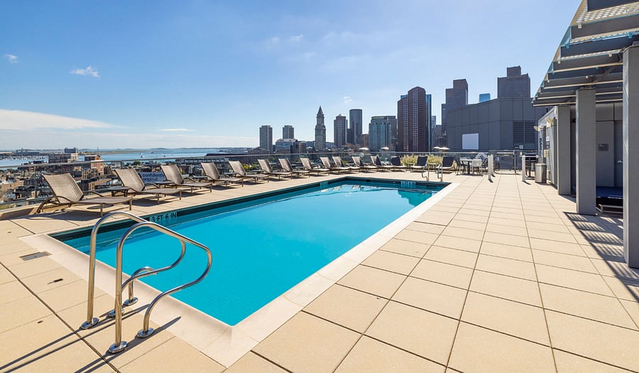 ROOFTOP LOUNGE & SWIMMING POOL
-- (EXTERIOR AMENITY / COMMON SPACE)
-- open to all residents in the building.
