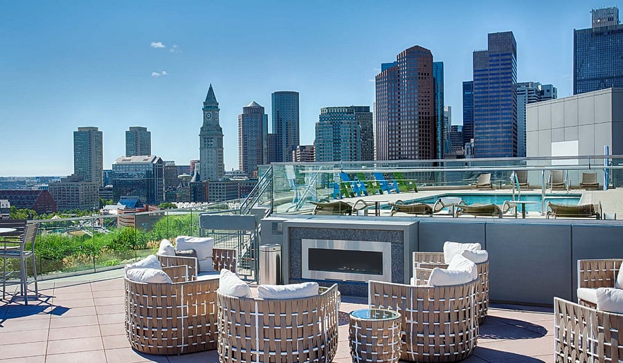 ROOFTOP LOUNGE & SWIMMING POOL
-- (EXTERIOR AMENITY / COMMON SPACE)
-- open to all residents in the building.