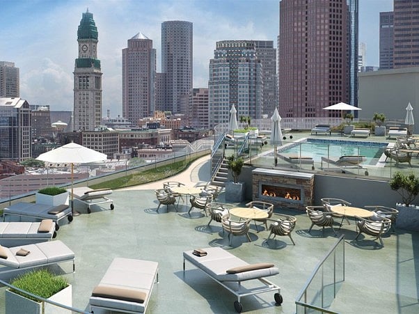 ROOFTOP LOUNGE & SWIMMING POOL
-- (EXTERIOR AMENITY / COMMON SPACE)
-- open to all residents in the building.