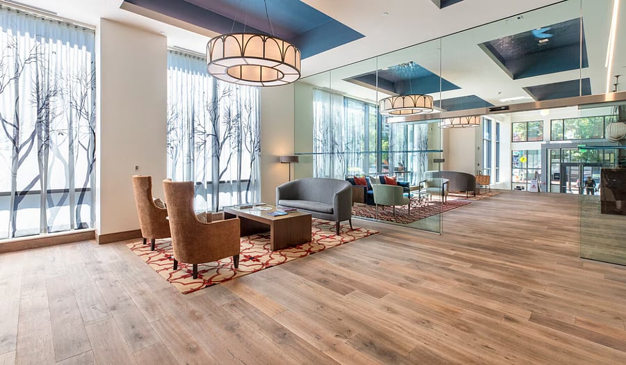 MAIN ENTRANCE LOBBY AREA
-- (EXTERIOR AMENITY / COMMON SPACE)
-- open to all residents in the building.