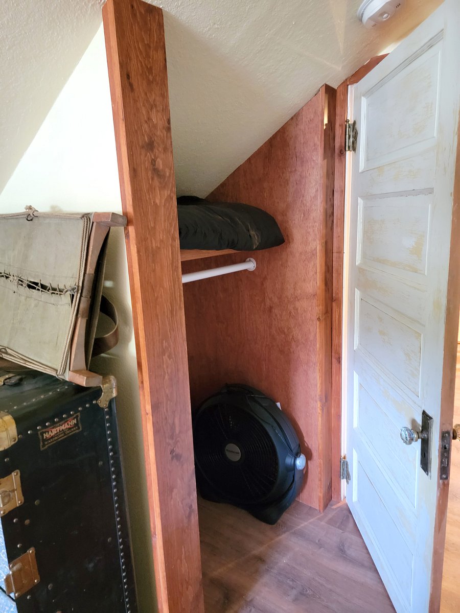 Closet space inside the bedroom