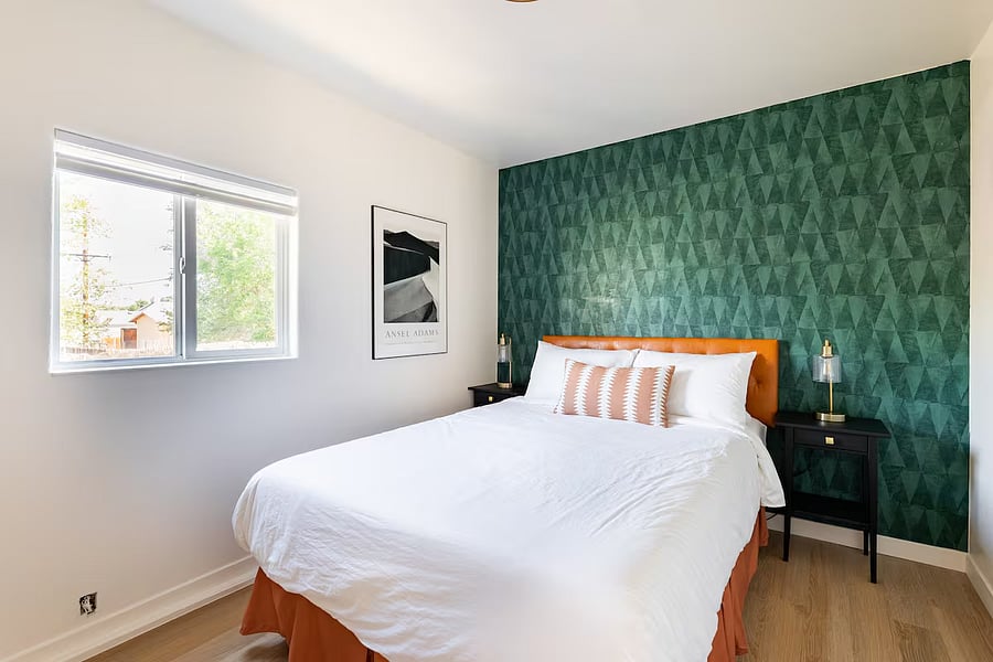 Bedroom with queen-sized bed