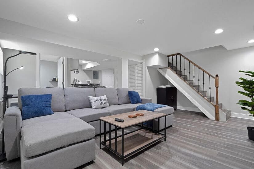 Basement Lounge Bonus Area With Work Station