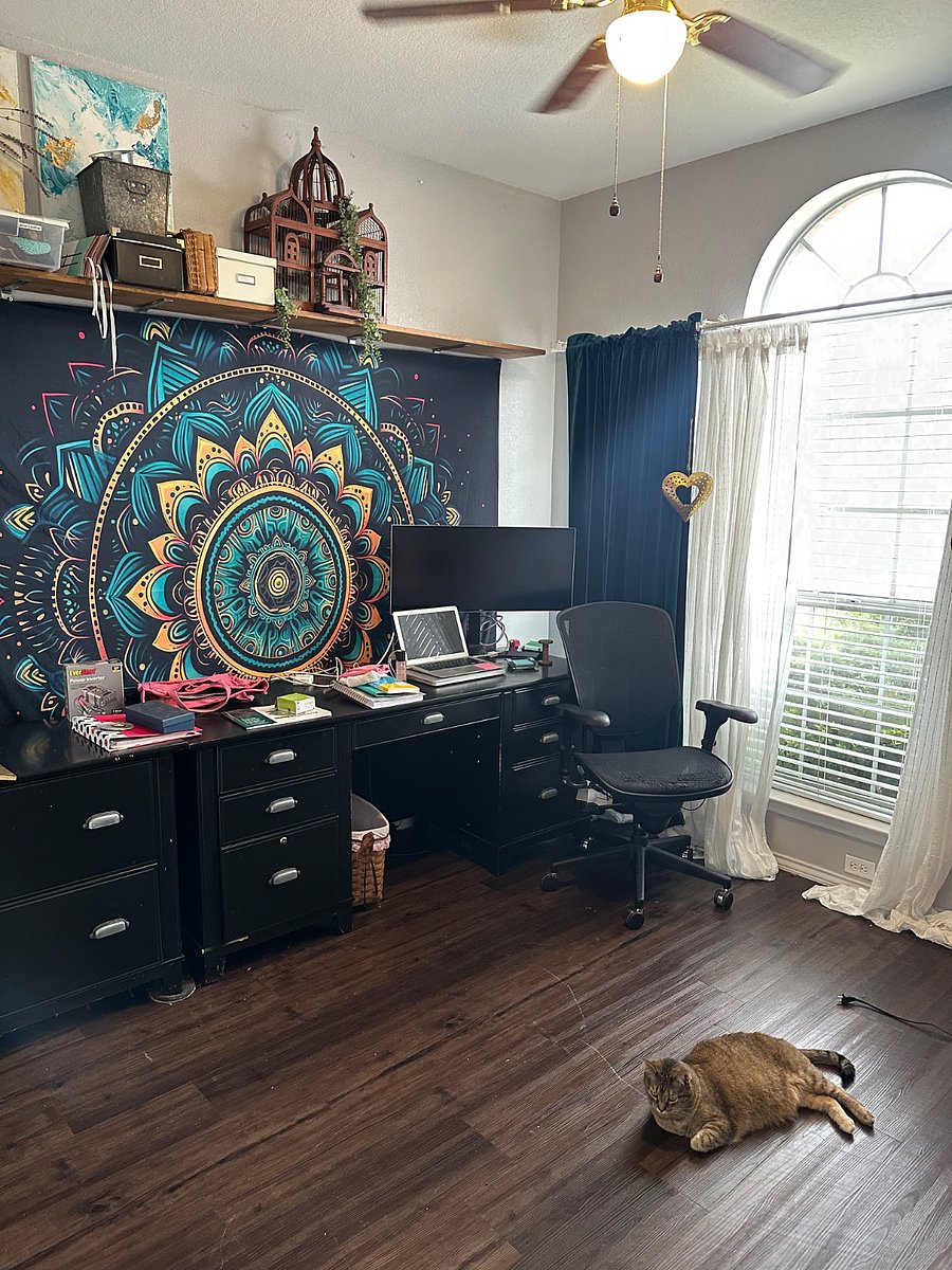 Creative office or craft space for your use! I love to make things and often do so with my house guests.