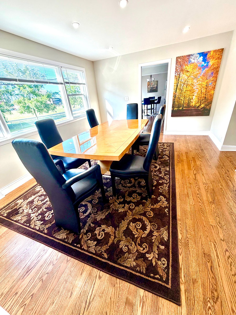 Premium buttery soft genuine leather modern high-back Parsons dining chairs.