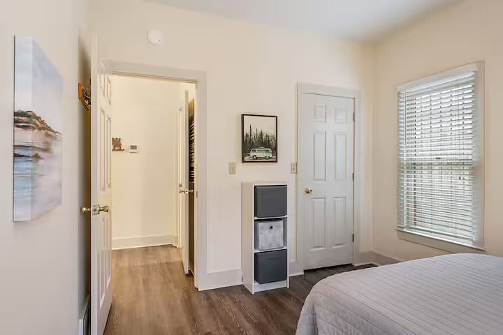 Bedroom 3 features a comfy queen bed and closet.