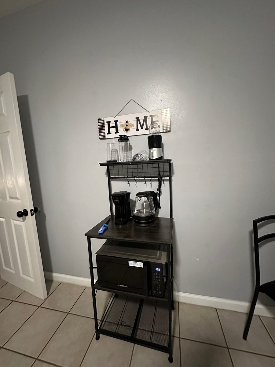 Microwave, coffee maker, blender, electric kettle