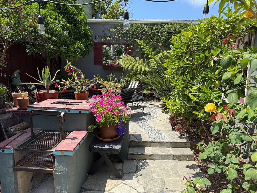 BBQ grill and back patio
