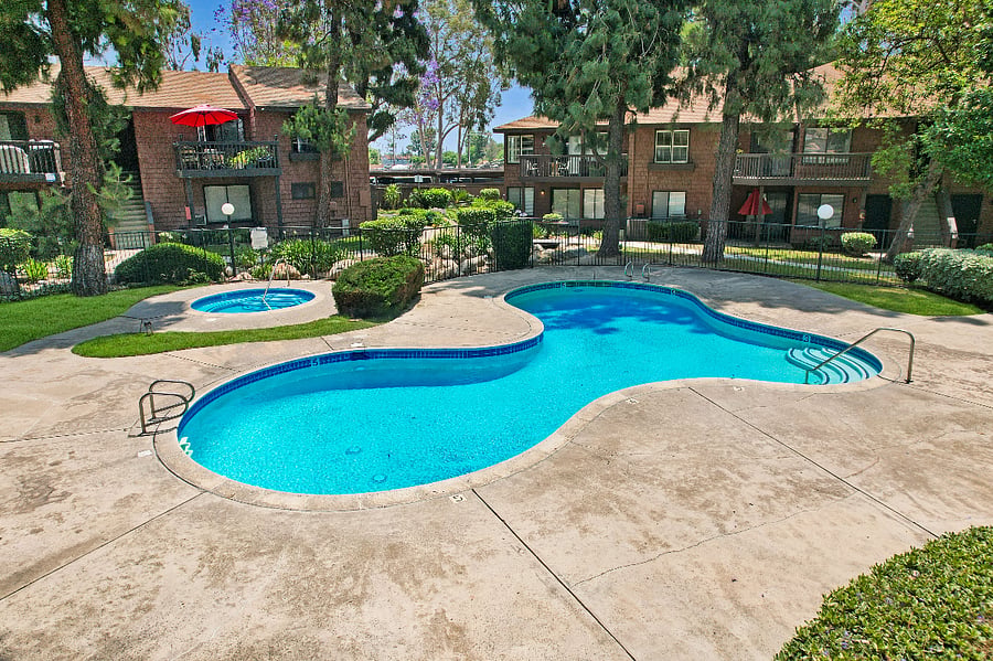 Relax and enjoy the full size pool and spa