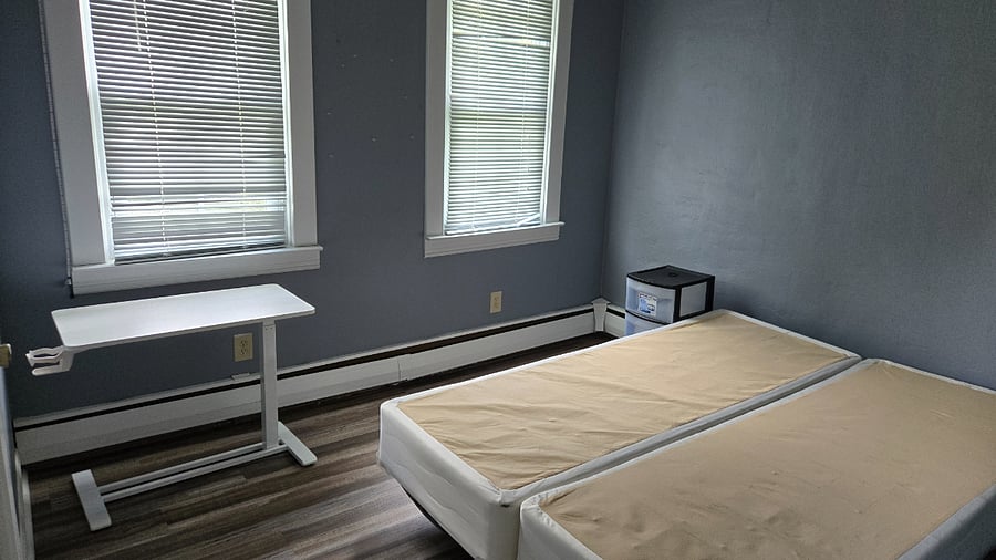 second room, office/study. Can be used as another bedroom but has no closet