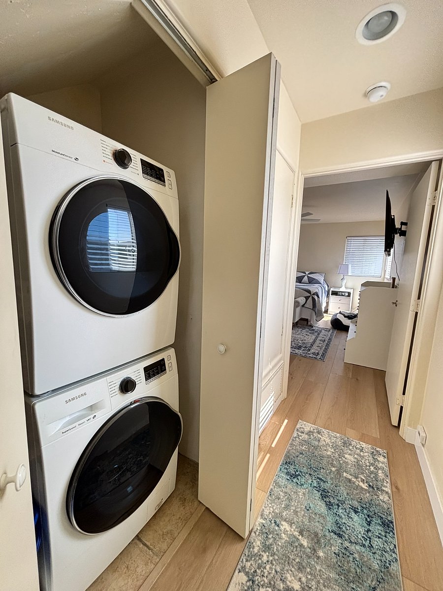 Full sized laundry in unit