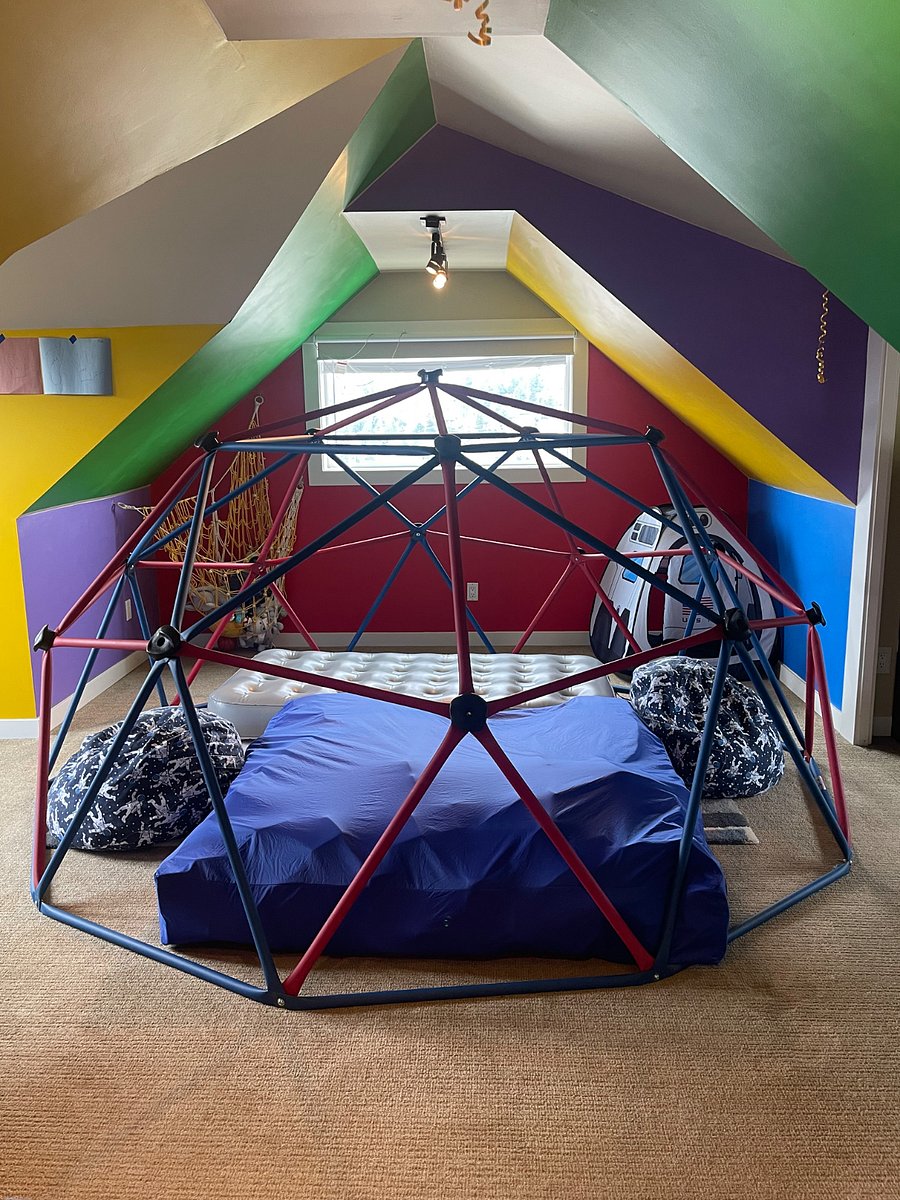 Epic playroom: Indoor, climbing gym....help your kids burn off energy!