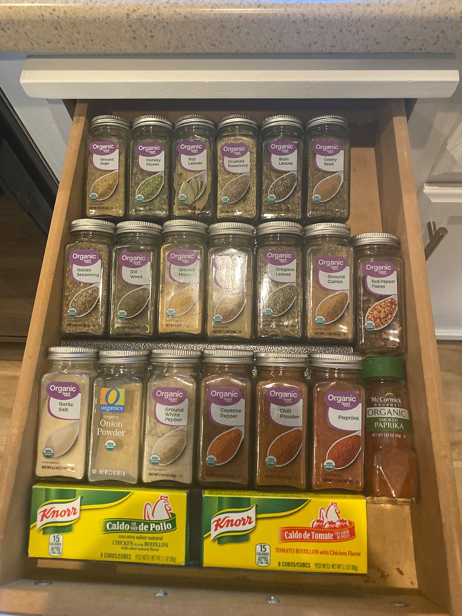 Organized Spice Drawer