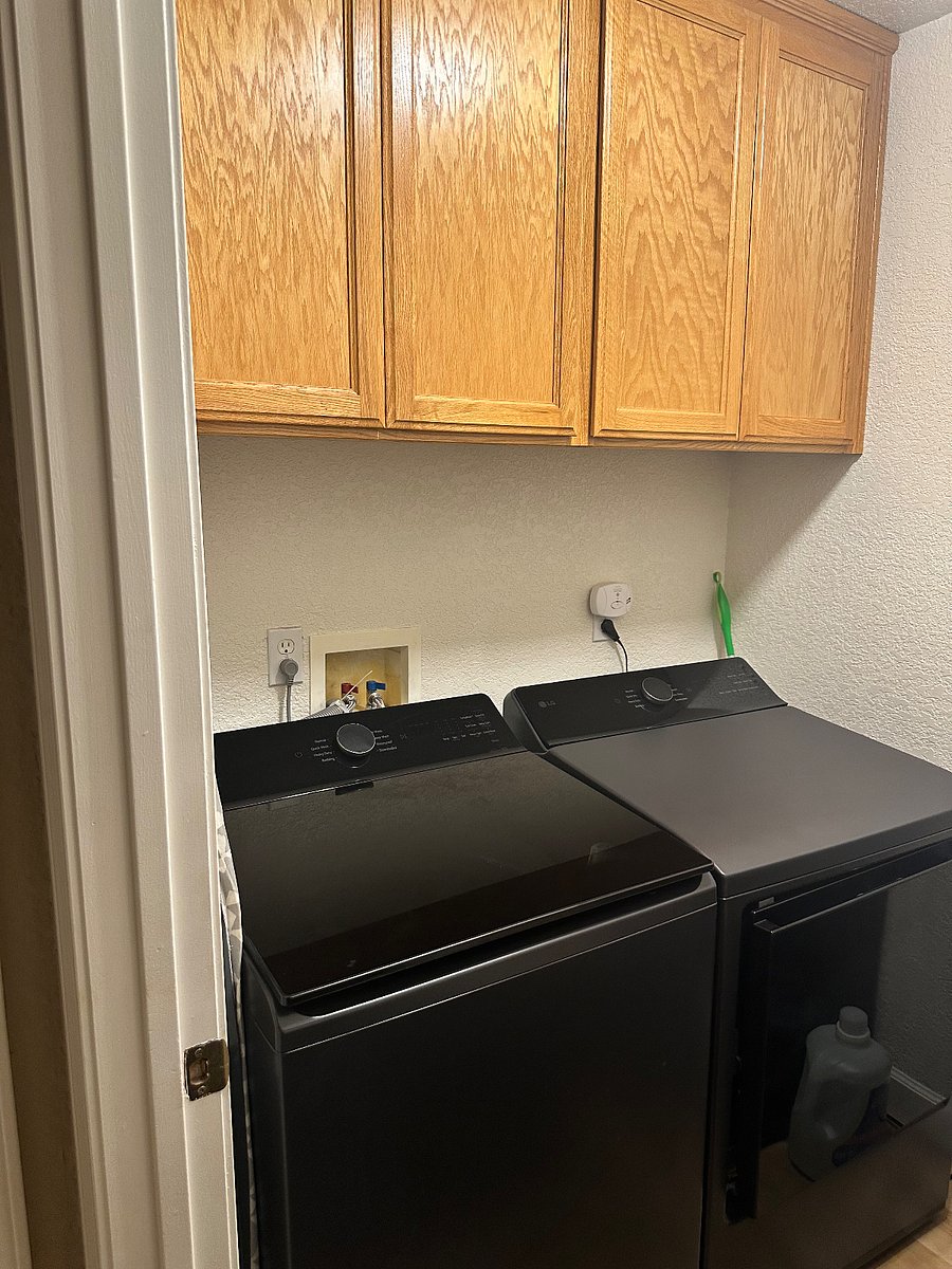 HE Washer and Dryer upstairs near bedroom