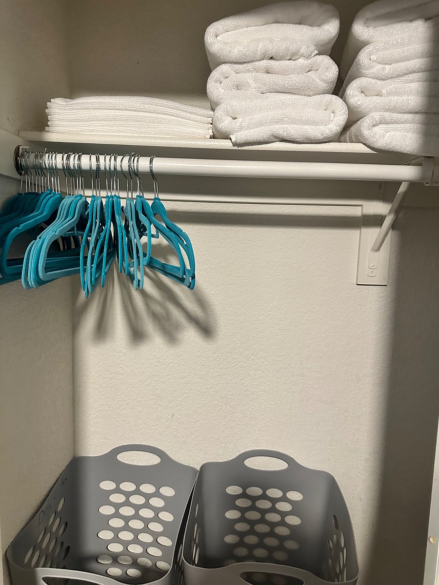 Closet with hangers