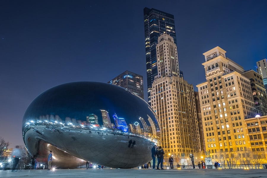 1.3 miles from The Bean (Cloud Gate)