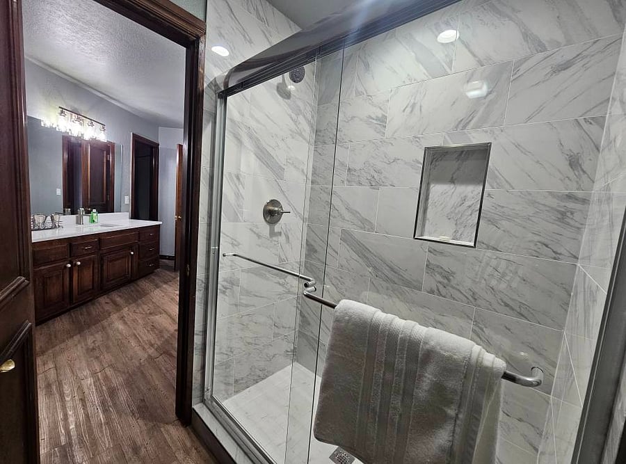 Bathroom has been remodeled Oct 2024. No one has ever used it. You will be the first.