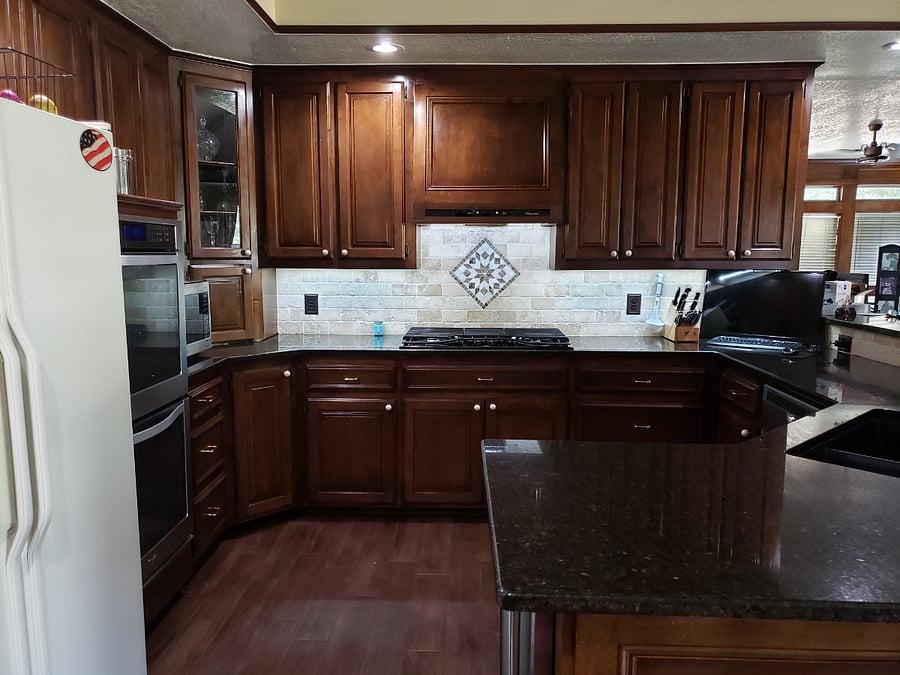 Cooking area of kitchen
