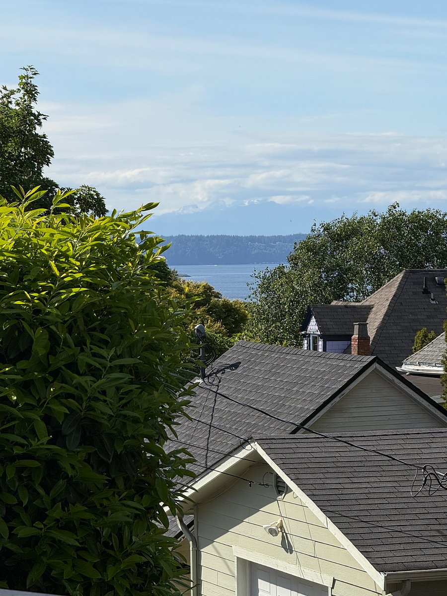 Peek-a-boo view of Commencement Bay from your patio