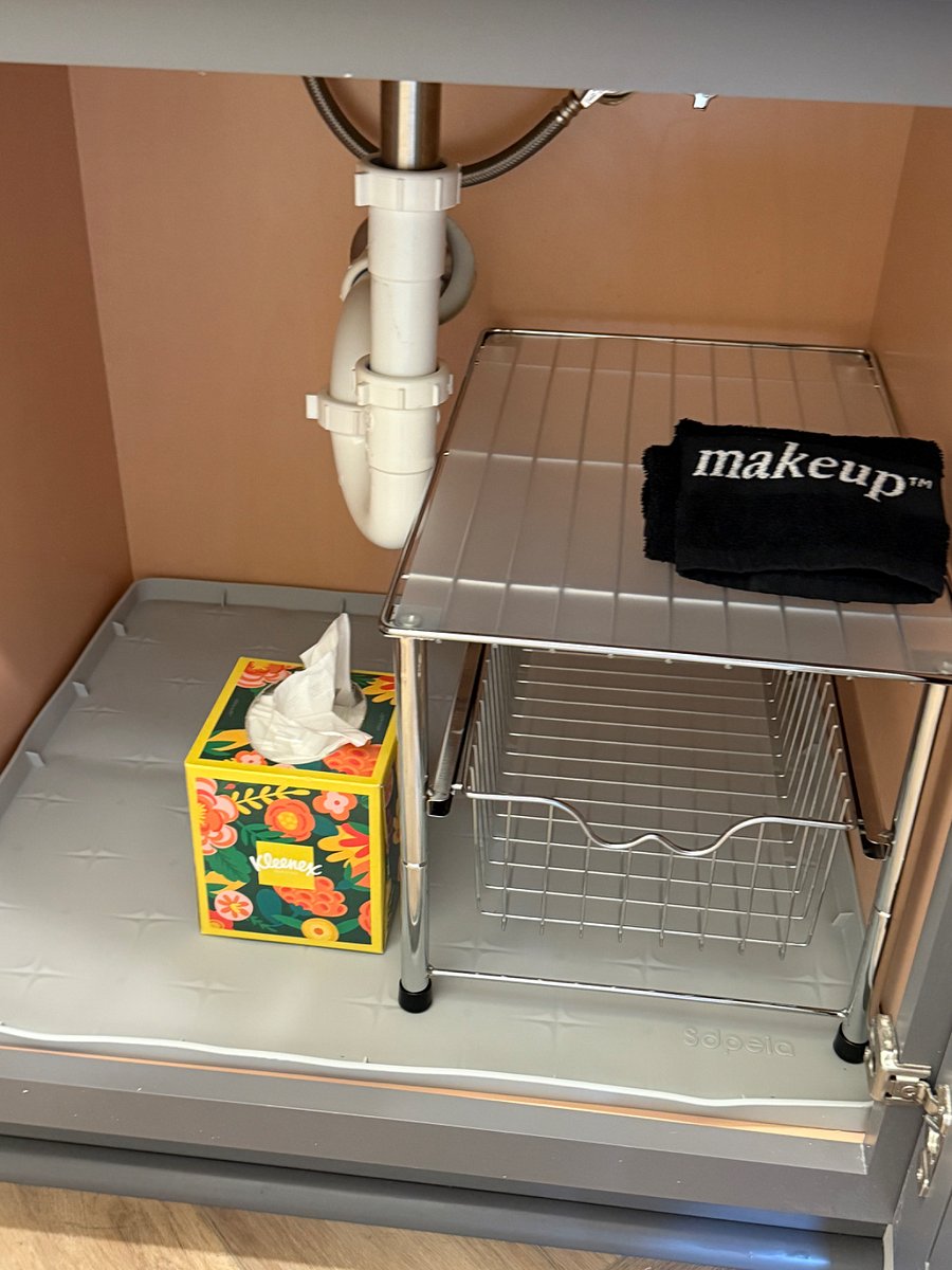 Under cabinet bathroom storage