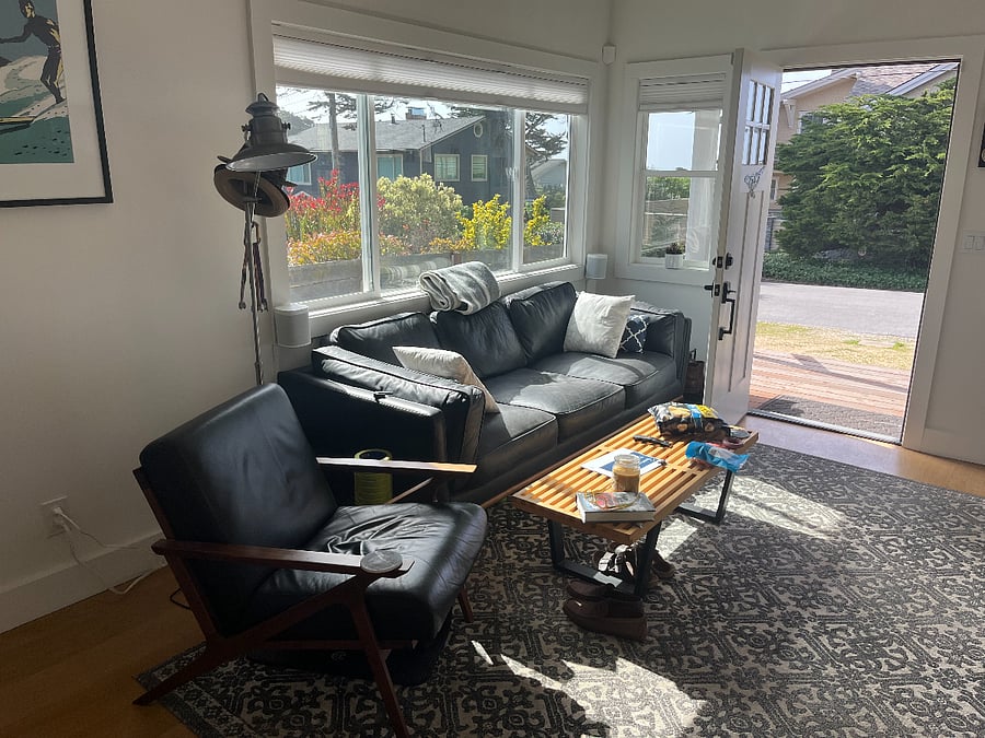 All new leather furniture