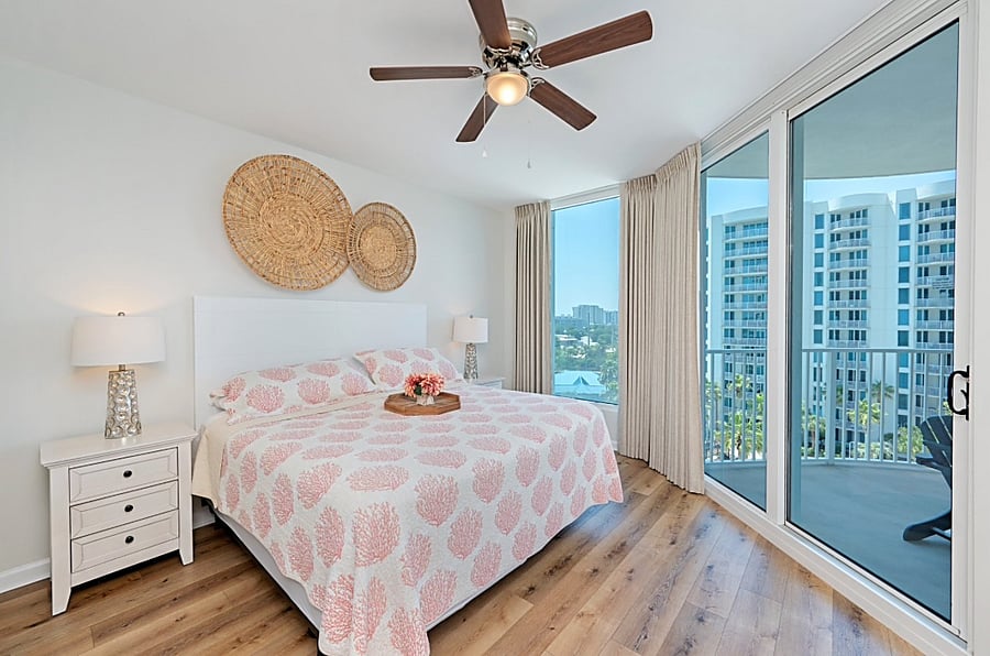 The Primary suite is fabulous with its own sliding doors leading to your private balcony.