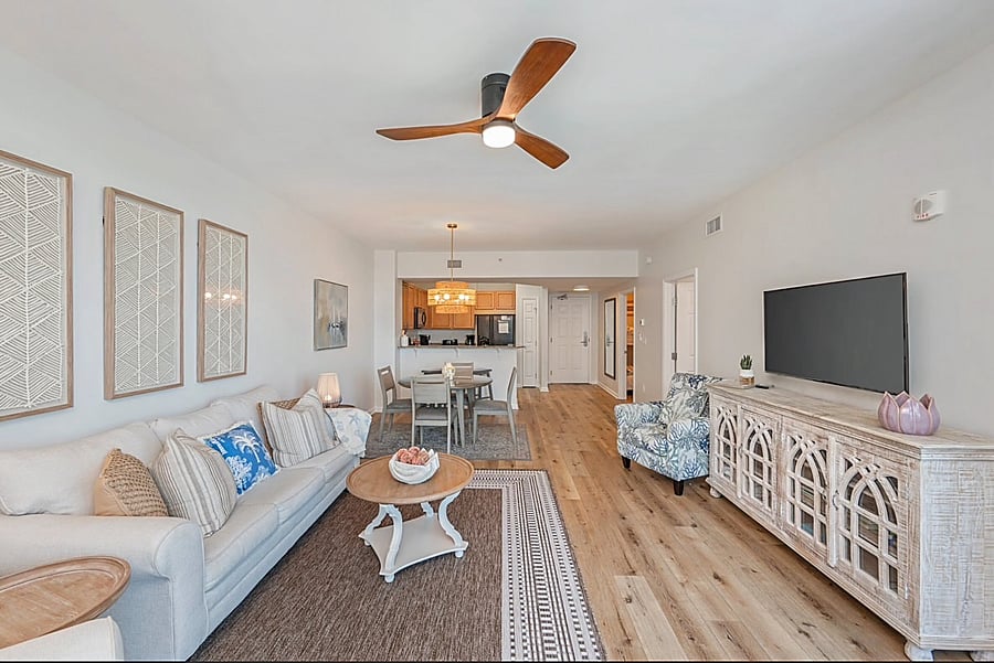 This stunning condo is located on the 7th floor at The Palms of Destin Resort. Enjoy tons of amenities included with your stay. Free Parking for up to 2 vehicles and shuttle to the beach!