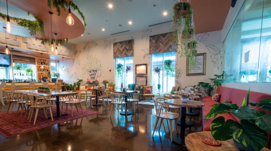 The Palms Bistro is conveniently located RIGHT DOWNSTAIRS and is open for breakfast, lunch and dinner.