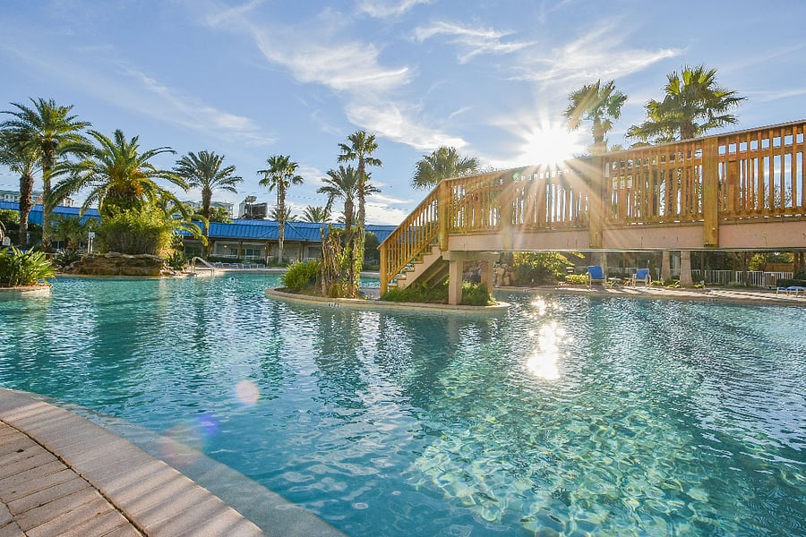 Massive Lagoon-Style Pool with Beach Entry