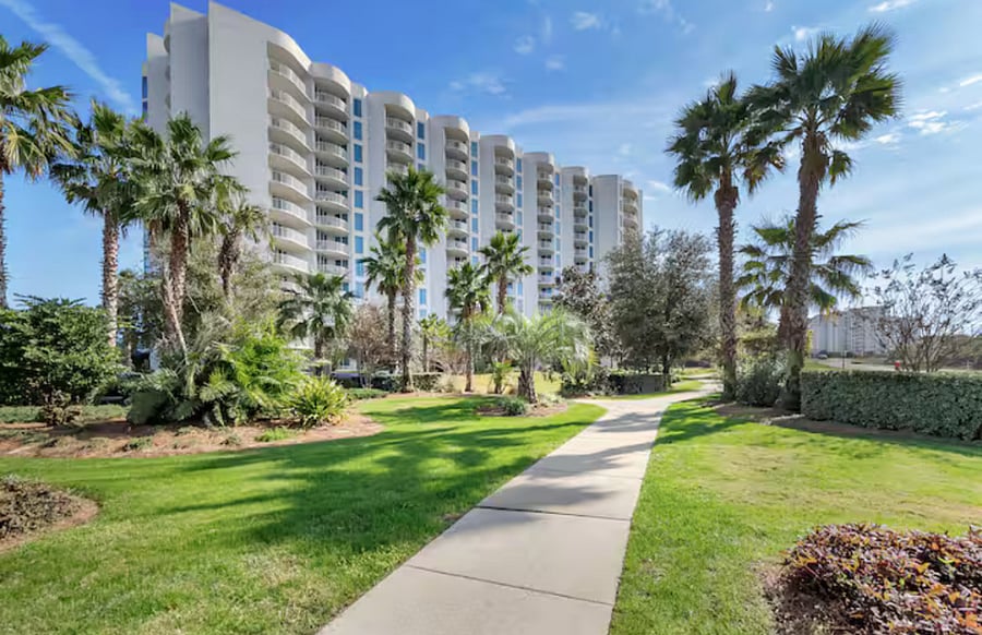 Pathway to the beach (5 minute walk right across the street) or you can take the FREE shuttle from The Palms of Destin.