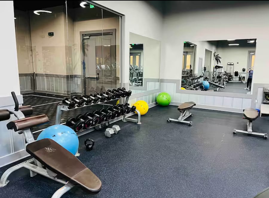 Another view of more gym equipment in the fitness center