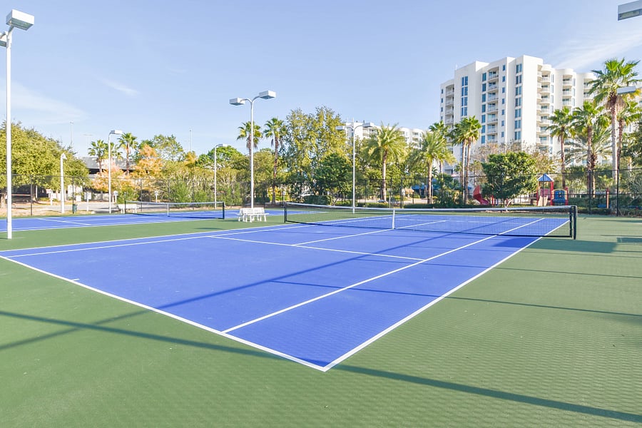 Tennis Courts on Property