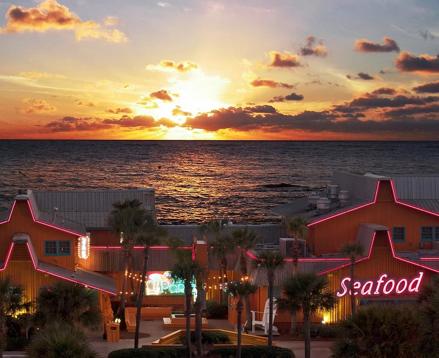 Right across the street from the famous "Back Porch" restaurant. Known for great food & incredible views!