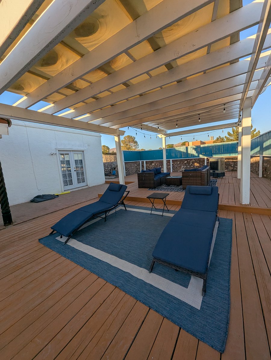 Swimming pool with pergola