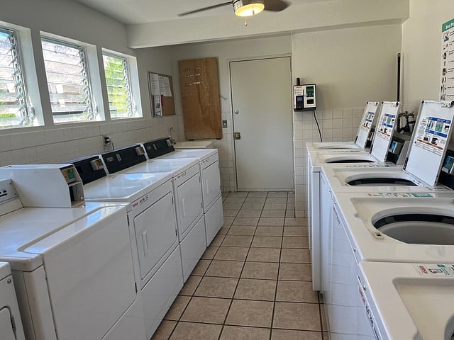There is a laundry room on the premises for all tenants to use. You will be directed onsite to download an app to pay, no coins needed!