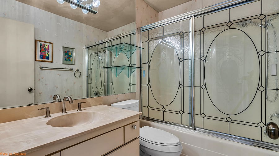 Bathroom with tub and shower