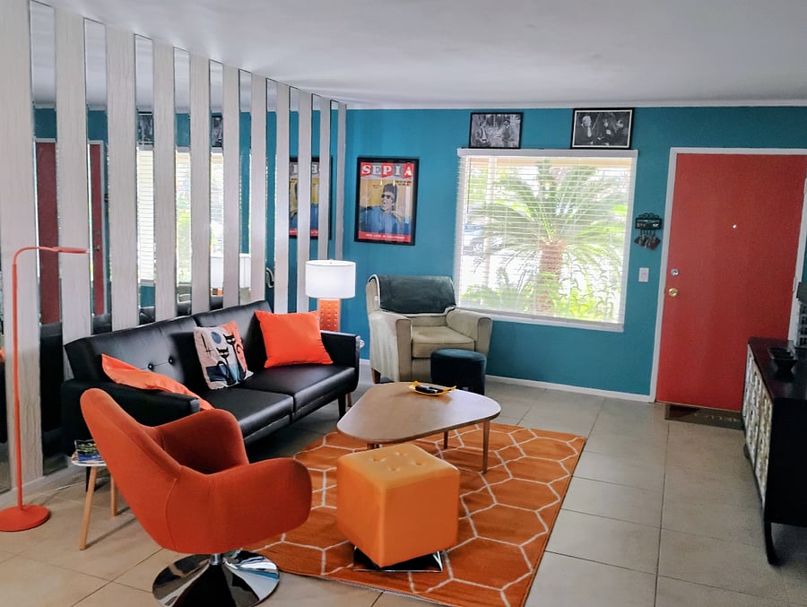 Cheerfully appointed living room