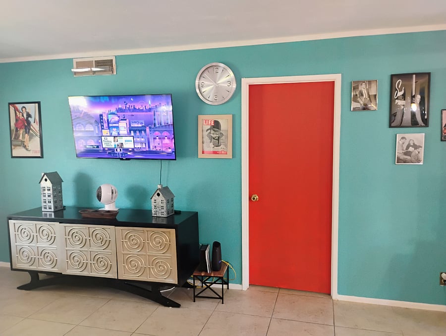 The living room has interior door that separates from the hallway & bedrooms for additional privacy and quiet.