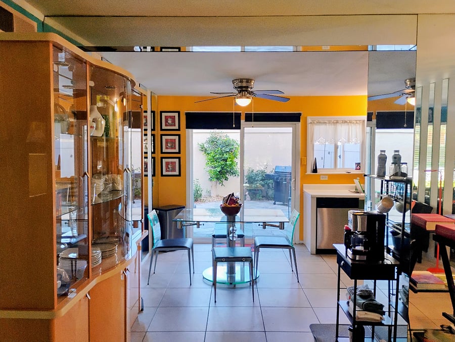 Additional view to the dining room and patio.