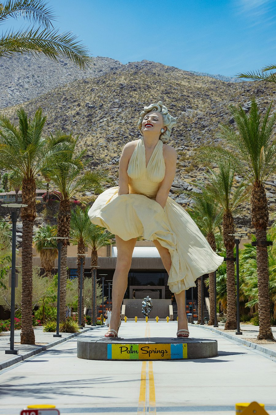 The famous Marilyn statue near the Palm Springs Museum.