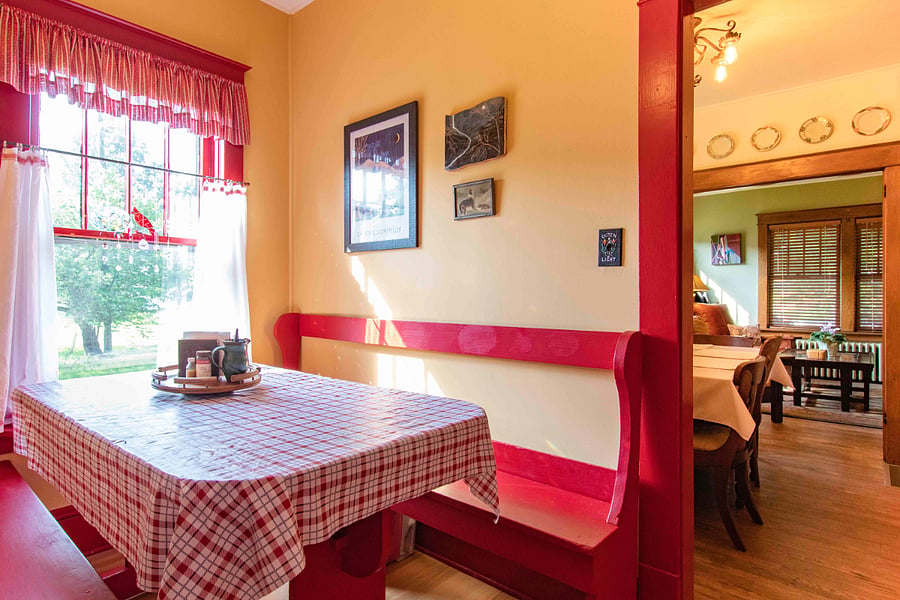 This breakfast nook provides a bright comfortable way to start your morning