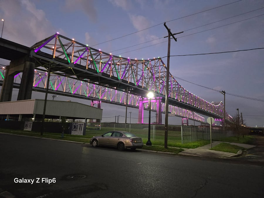 Crescent City Connection at Night