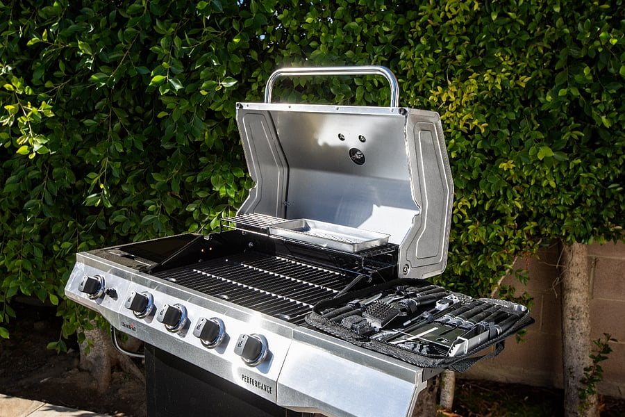 Gas BBQ grill available for outdoor cooking and gatherings