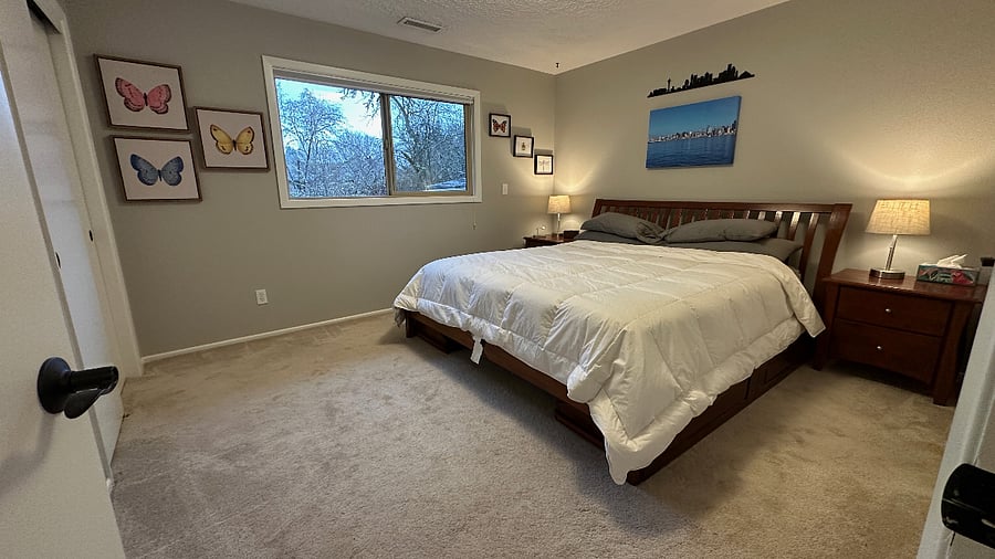 King Bedroom - Private Bath with Shower.