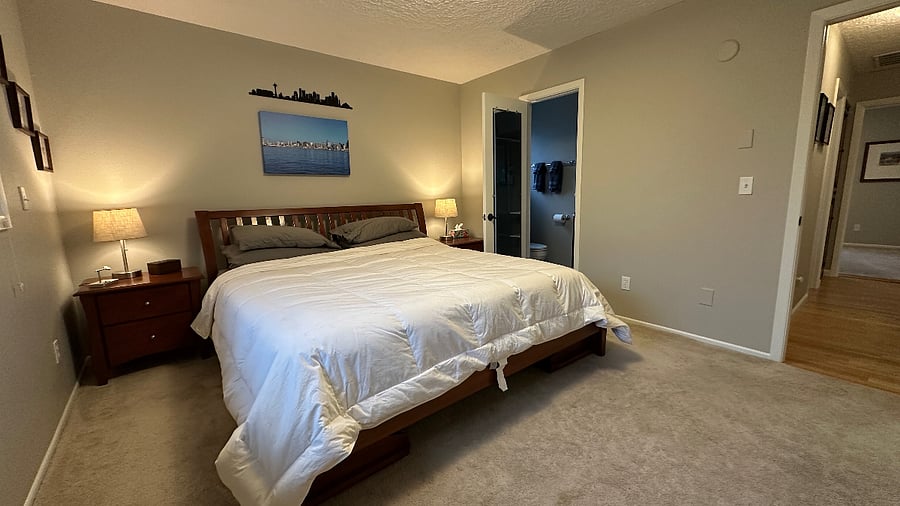 King Bedroom - Private Bath with Shower.