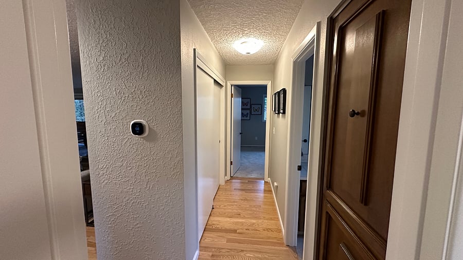 Hallway between bedrooms.