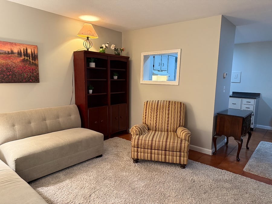 Comfortable living room area with plenty of seating - opens into dining area and kitchen for open floorplan style!