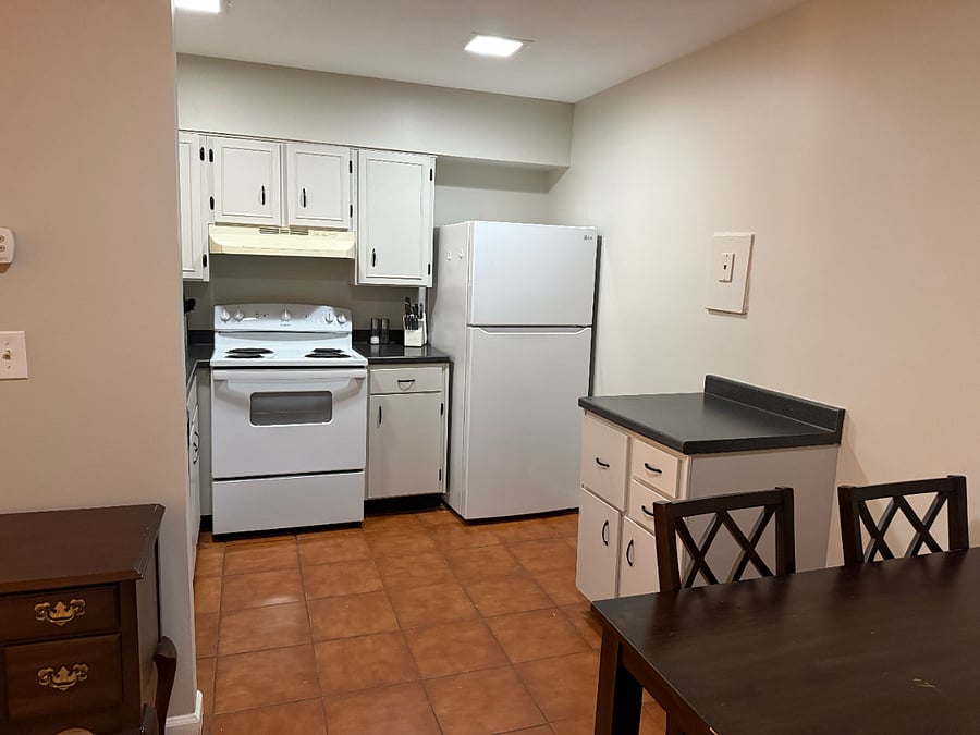 Kitchen offers all the necessities to cook at eat at home!
