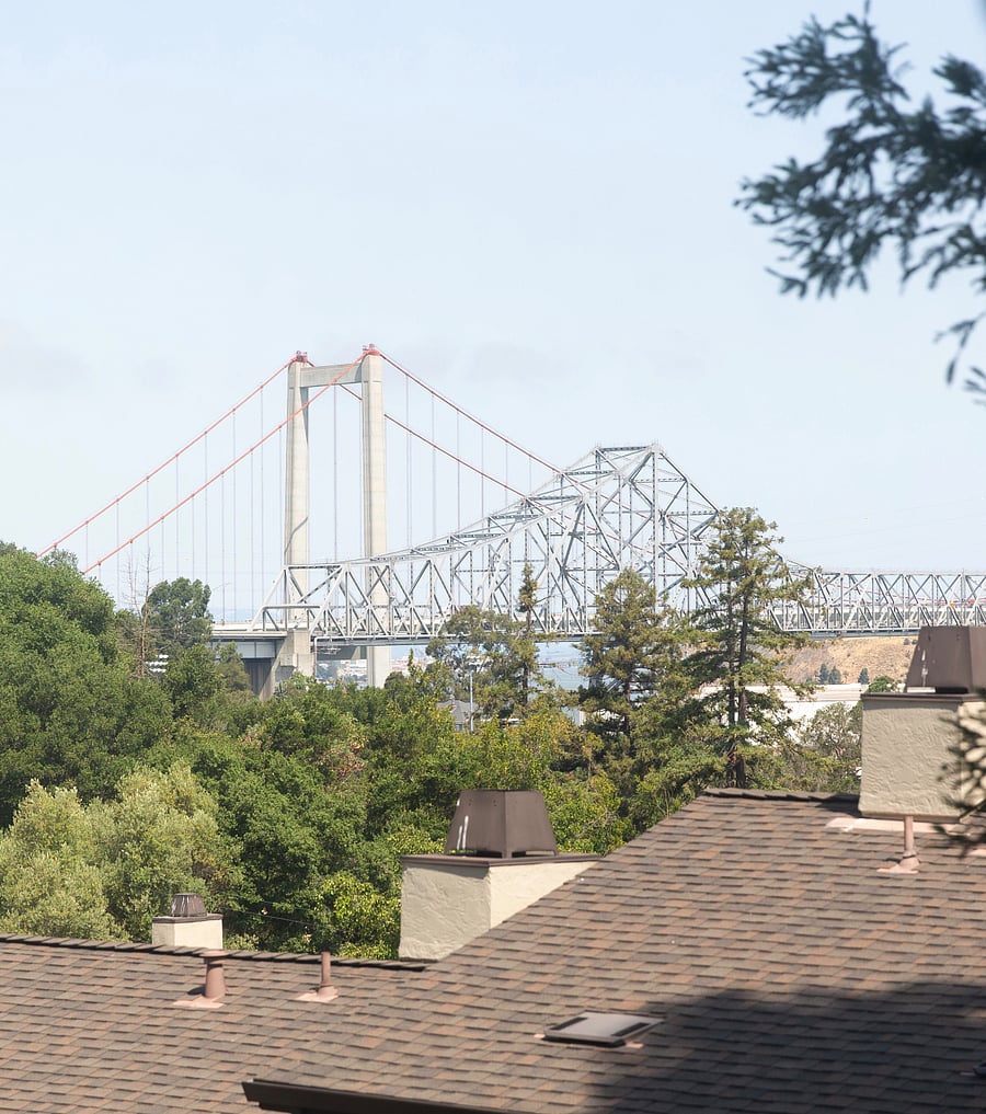 2nd bedroom view of Carquinez Bridge which connects Crockett and Vallejo.