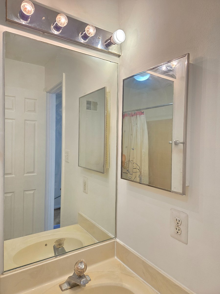 bathroom basin mirror and wall cabinet(closed)